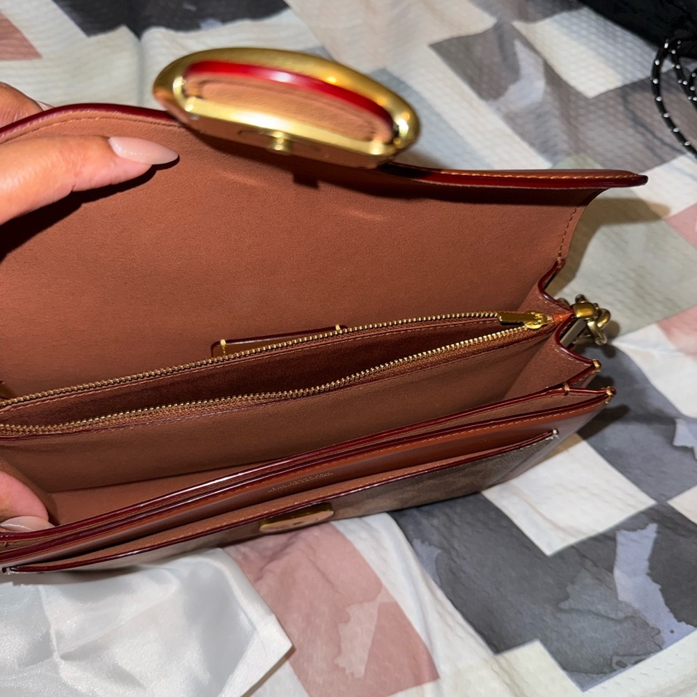 Coach Tabby 26 Signature Logo Coated Canvas Shoulder Bag - Picture 4 of 10